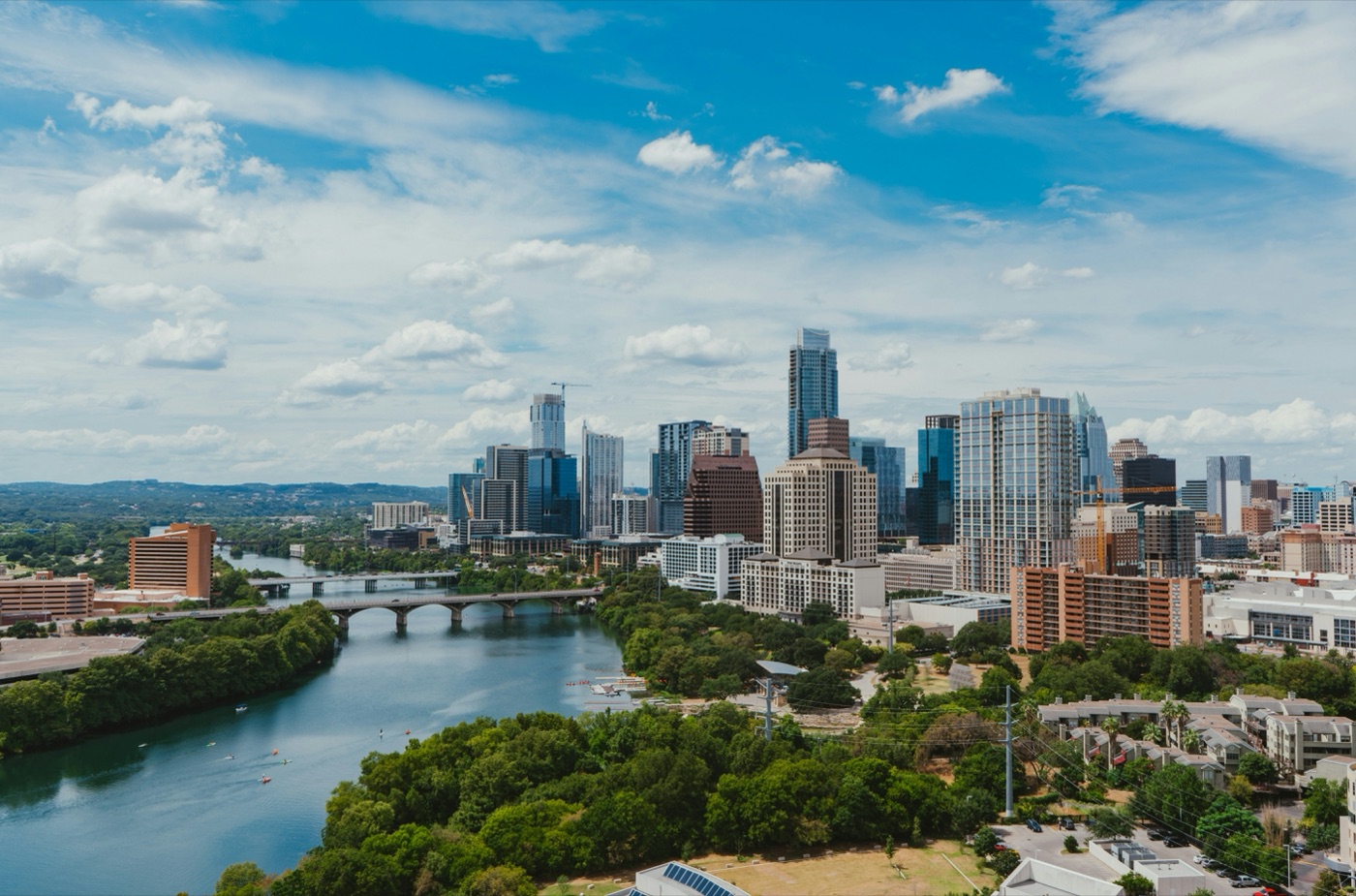 Austin skyline and waterfront