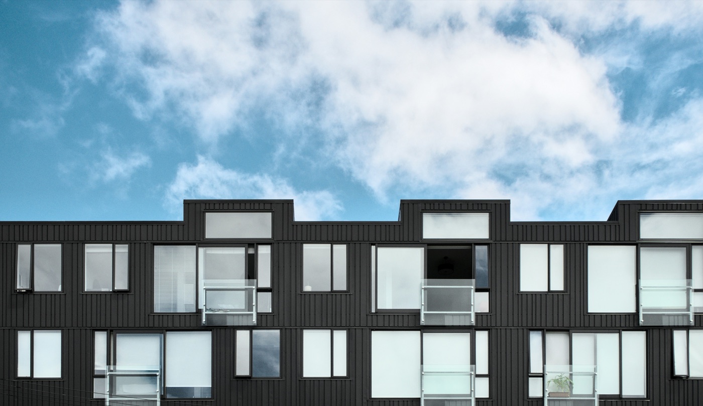 Modern multifamily apartment exterior